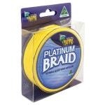 300yd Spool of 5lb Yellow Platypus Platinum Braided Fishing Line | BIG W