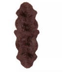 100% Genuine Sheepskin Lambskin Rug Wool Double L Brown | BIG W