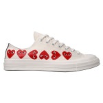 Converse x Comme Des Garcons PLAY All Star Chuck 70 Ox Multi Heart Unisex Sneakers Off-White (US 3-12) | BIG W
