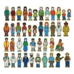 38pc Freckled Farm Village People Kids Wooden Toy Interactive Fun Play 12m+ | BIG W