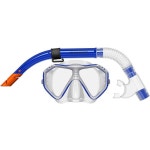 2pc Mirage Crystal Snorkelling/Swimming Mask & Snorkels Set Blue | BIG W