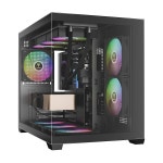 Gamdias AURA GC10M V2 M-ATX PC CASE Tempered Glass Side Panel with 3 ARGB Fans | BIG W