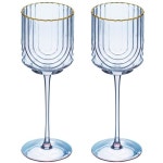 2pc Tempa Florence 420ml Lowball Glass Tumbler Drink Glasses Set Tranquil Blue | BIG W