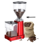 Catzon Flat Burr Coffee Grinder Electric 1L with 19 Adjustable Settings-Red | BIG W