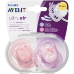 Philips Avent Ultra Air Soother, 0-6 months, Deco Mixed 2-pack, SCF344/21 | BIG W