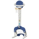 Keezi Kids Basketball Hoop Stand Adjustable 5-in-1 Sports Center Toys Set Yellow | BIG W