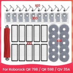 OEM Accessories Combo Mop Pad*4, Dust Bag*4, Side brush*4, Filter*4, Main Brush*2 Pair For Roborock Saros 10r [homoem0045] | BIG W