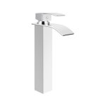 6Star 4L/M Chrome Tall Square Basin Mixer Tap Above Counter Top Brass Bath Faucet WELS | BIG W