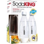 SodaKING 1L Moderna Bottles 2 Pack - White | BIG W