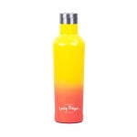 1L Jumbo Stainless Steel Water Drink Bottle Insulated Double Walled Hot/Cold Cycling Gym Outdoor (Yellow Peach Ombre) | BIG W