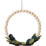 Seasonal Simplicity Christmas Beaded Wreath - Green Leaves | BIG W