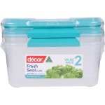 Decor Fresh Seal Clips Oblong Container 2 Pack 3L | BIG W