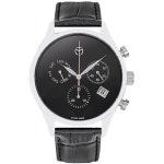 Mathey-Tissot Silver Titanium Black Dial Chronograph Mens Watch - H1821CHT1 | BIG W