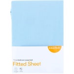 		Brilliant Basics Fitted Sheet - Light Blue | BIG W Brilliant Basics Fitted Sheet - Light Blue