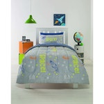 		House & Home Faux Velvet Quilt Cover Set - Slate - Size Queen | BIG W House & Home Faux Velvet Quilt Cover Set - Slate - Size Queen