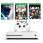 		Xbox one S 1TB Console + Star Wars Jedi: Fallen Order Token + Division 2 Token + Roblox Content Token Bundle | BIG W Xbox one S... 