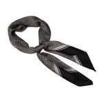 Womens Champagne Circles & Squares Silk Feel Soft Neck Scarf | BIG W