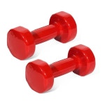 2x Vinyl Dipped Weighted Dumbbell 3kg Home Gym Training Workout Fitness Set | BIG W