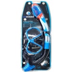 2pc Oz Ocean Shelly Kids Swimming Adjustable Goggles Mask & Snorkel Set Blue | BIG W