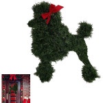Cat Dog Shaped Christmas Wreath Artificial Pine Branches Garland Ornaments for Door Xmas Farmhouse Decorations-Cat with snowflake... 