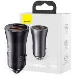 Baseus Golden Contactor Pro Dual Fast Charger Car Charger U+U 40W (CCJD-A0G)-Dark Gray | BIG W