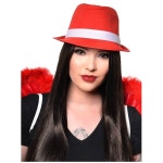 Bright Red Fabric Fedora Costume Hat | BIG W