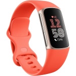 Fitbit Charge 6 Fitness Tracker - Coral/Champagne Gold Aluminium | BIG W