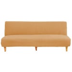 Stretch Armless Sofa Slipcover Futon Cover with Elastic Bottom, Smoky Blue | BIG W
