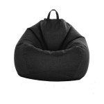 Catzon Bean Bag Chair Cover (No Filler) Linen Washable for Adults and Kids-Black | BIG W