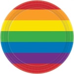 Pastel & Iridescent Foiled Rainbow Paper Plates 8pk | BIG W
