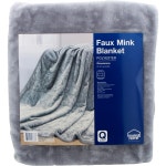 		House & Home Faux Mink Blanket - Queen - Slate | BIG W