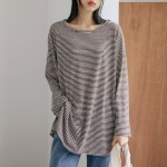 사이즈 걱정없는 여성의류 쇼핑몰 블루팝스♥ 스피노 스트라이프 티셔츠 TS7365