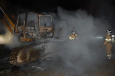 나주소방서, 굴삭기 화재 진압  나주소방서, 굴삭기 화재 진압