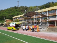 광양소방서, 중앙초등학교 합동소방훈련 실시  광양소방서, 중앙초등학교 합동소방훈련 실시