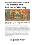 New Course: The Poetics and Politics of Hip Hop during Summer Session I (5/22-6/29) | Latin American Studies