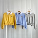 ♥불량소녀♥ 이뻐지는 쇼핑몰 불량소녀입니다 ♥ [자수포인트] 크로 베어 카라 크롭 맨투맨 (3컬러,캐릭터,아방핏)