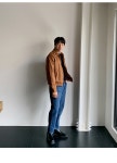 르이브 스웨이드 트러커 자켓 - 남자 남성 빅사이즈 L~4XL 고급 스웨이드 무드 아우터 | 바이모노 BYMONO 르이브 스웨이드 트러커 자켓[L-4XL]