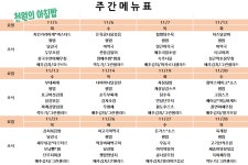 [총무팀] 천원의 아침밥 11월 메뉴 안내 | 가톨릭대학교