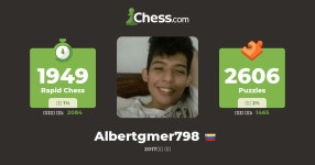 Luis Alberto Urbina Rodriguez (albertgmer798) - 체스 프로필 - Chess.com Luis Alberto Urbina Rodriguez (albertgmer798) - 체스... 