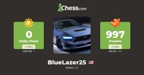 BlueLazer25 - 체스 프로필 - Chess.com BlueLazer25 - 체스 프로필
