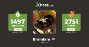 Brainlam - 체스 프로필 - Chess.com Brainlam - 체스 프로필