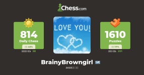 BrainyBrowngirl - 체스 프로필 - Chess.com BrainyBrowngirl - 체스 프로필