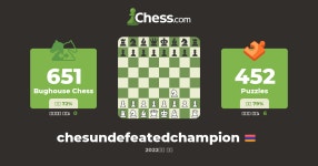 chesundefeatedchampion - 체스 프로필 - Chess.com chesundefeatedchampion - 체스 프로필