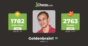 Luiz Glaudivan Silva de Araujo (Goldenbrain1) - 체스 프로필 - Chess.com Luiz Glaudivan Silva de Araujo (Goldenbrain1) - 체스... 