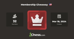 Membership Giveaway - Chess Club - Chess.com Membership Giveaway - Chess Club