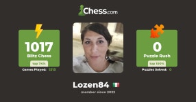 Rosamaria Scarfo (Lozen84) - Chess Profile - Chess.com Rosamaria Scarfo (Lozen84) - Chess Profile