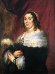Jacob Jordaens (Antwerp 1593-1678)  | Portrait of a lady, half-length, in a black dress with an embroidered white collar and a... 
