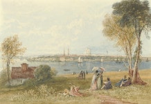 (1783-1859)  | View of Southampton Water  | early 19th Century... David Cox, Sen., O.W.S. (1783-1859) , View of Southampton Water 