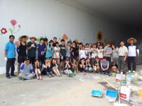 청강문화산업대학교 설성면 벽화봉사