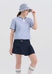 클리브랜드 골프웨어(CLEVELAND GOLFWEAR) 배색후디 여성 반팔 우븐탑 블루_CGWWT42967BL - 사이즈 & 후기 | 무신사